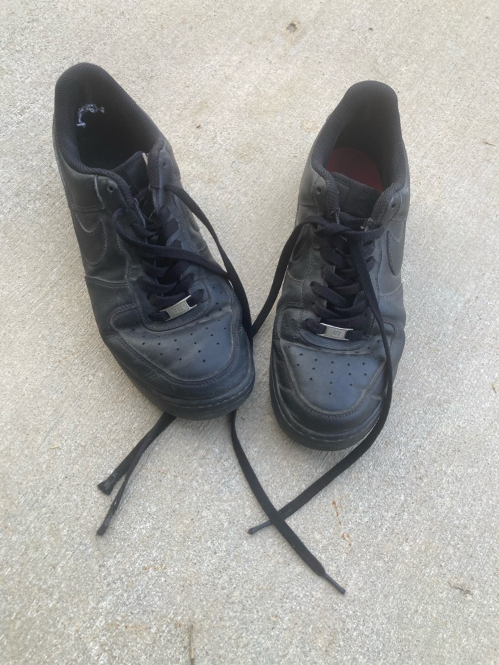 Nike Air Force 1 black trainers